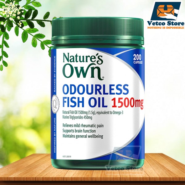 Dầu Cá Không Mùi Nature's Own Odourless Fish Oil 1500mg 200 Viên